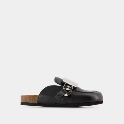 Jw Anderson Gourmet Chain Mule Loafers In Black