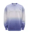 Jw Anderson Gradient Sweatshirt With Logo Embroidered In Blue