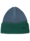 Jw Anderson Gradient-effect Ribbed Beanie In Bright Olive