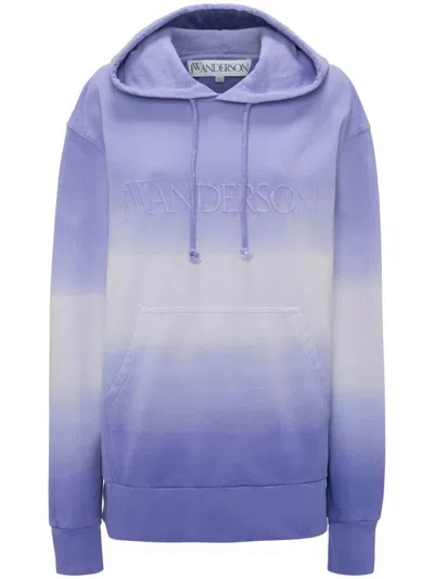 JW ANDERSON GRADIENT SWEATSHIRT WITH LOGO EMBROIDERED