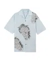 Jw Anderson Grape Stripe Vacation Shirt In White