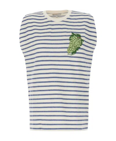 Jw Anderson Grape Towelling Tank Top In White