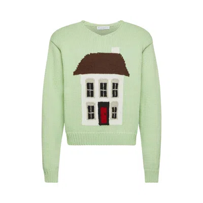 Pre-owned Jw Anderson Graphic Jumper 'spearmint' | Green | Men's Size Xxl