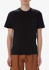 Jw Anderson Anchor Embroidery Back Print T-shirt In Black