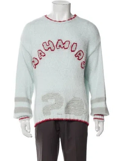 Pre-owned Jw Anderson Graphic Print Crew Neck Pullover W/ Tags In Blue