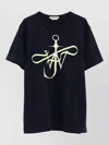 Jw Anderson Graphic Print Crew Neck Short Sleeve Top In Black