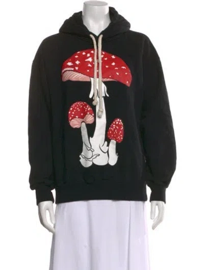 Pre-owned Jw Anderson Graphic Print Crew Neck Sweatshirt In Black