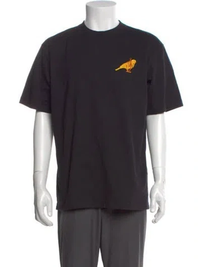 Pre-owned Jw Anderson Graphic Print Crew Neck T-shirt In Black