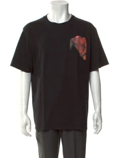 Pre-owned Jw Anderson Graphic Print Crew Neck T-shirt In Black