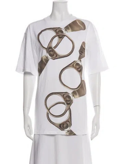 Pre-owned Jw Anderson Graphic Print Crew Neck T-shirt In Blue