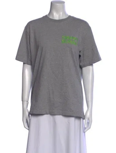 Pre-owned Jw Anderson Graphic Print Crew Neck T-shirt In Gray