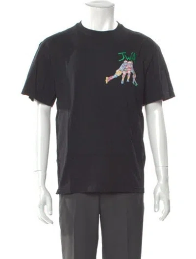 Pre-owned Jw Anderson Graphic Print Crew Neck T-shirt In Gray
