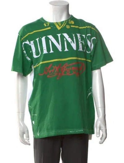 Pre-owned Jw Anderson Graphic Print Crew Neck T-shirt In Green