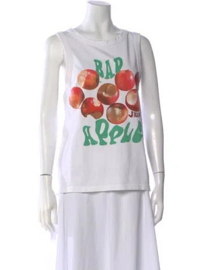 Pre-owned Jw Anderson Graphic Print Crew Neck T-shirt In Neutral