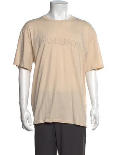 Pre-owned Jw Anderson Graphic Print Crew Neck T-shirt In Neutrals