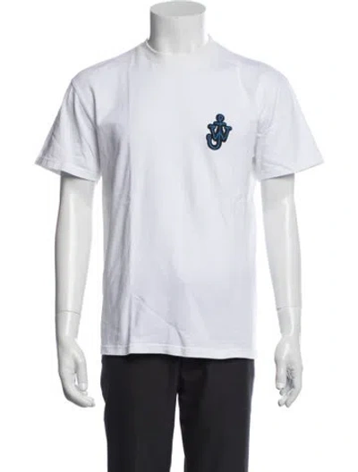 Pre-owned Jw Anderson Graphic Print Crew Neck T-shirt In White