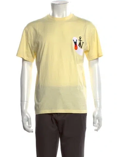 Pre-owned Jw Anderson Graphic Print Crew Neck T-shirt In Yellow