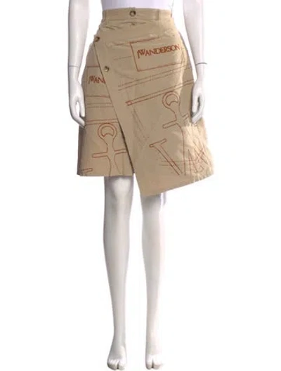 Pre-owned Jw Anderson Graphic Print Mini Skirt In Neutral