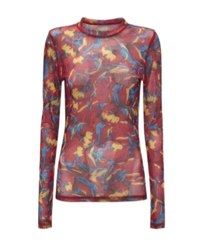 Jw Anderson Graphic-print Round-neck T-shirt In Red