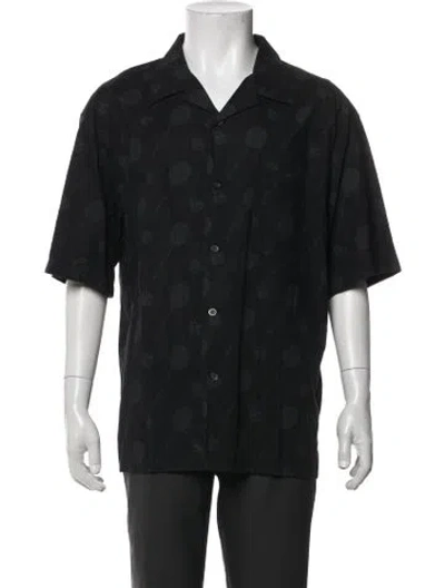 Pre-owned Jw Anderson Graphic Print Short Sleeve Shirt In Black