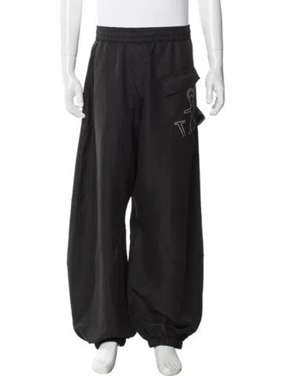 Pre-owned Jw Anderson Graphic Print Sweatpants In Black