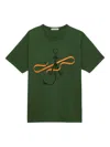 Jw Anderson Mens Ribbon Anchor T-shirt In Green In Multi