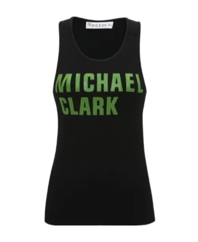 Jw Anderson Graphic-print Tank Top In Black