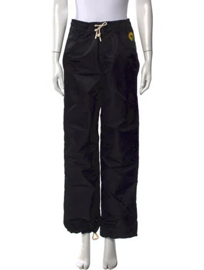 Pre-owned Jw Anderson Graphic Print Wide Leg Pants In Blue