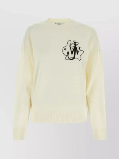 JW ANDERSON GRAPHIC PRINT WOOL CREW NECK SWEATER
