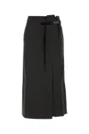 Jw Anderson Graphite Viscose Blend Skirt In Grey