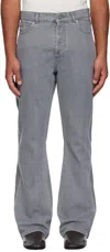 Jw Anderson Gray Bootcut Jeans In Gray