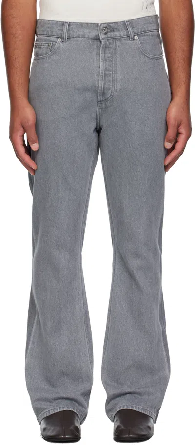 JW ANDERSON GRAY BOOTCUT JEANS