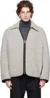 Jw Anderson Gray Contrast Trim Casual Jacket In Gray