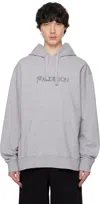 Jw Anderson Hooded Sweatshirt Drawstring Ribbed Cuffs Kangaroo Pocket In 907