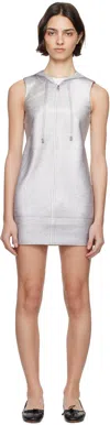 Jw Anderson Zipped Hoodie Mini Dress In 907 Grey Melange