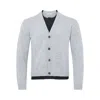 Jw Anderson Contrast Layered Cardigan In Gray