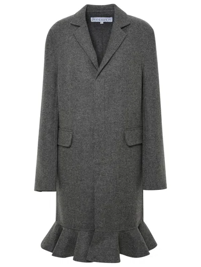 Jw Anderson Gray Wool Coat