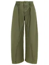 Jw Anderson J. W. Anderson Mid-rise Trousers With Pleats In Green