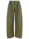 Jw Anderson J. W. Anderson Mid-rise Trousers With Pleats In Green