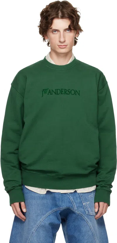 Jw Anderson Green Logo Embroidery Sweatshirt