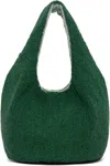 Jw Anderson Green Mini Beaded Shopper Tote In Green