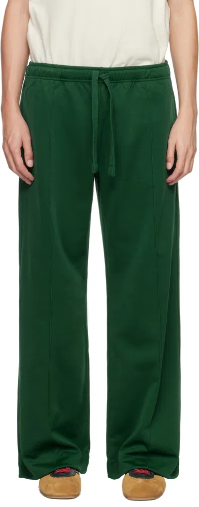 Jw Anderson Green Pintuck Sweatpants