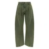 Jw Anderson J. W. Anderson Mid-rise Trousers With Pleats In Green