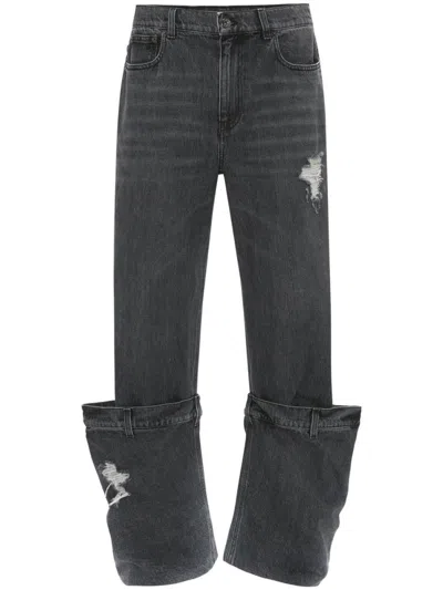 Jw Anderson Bucket Denim Jeans In Grey