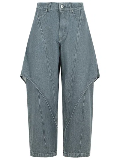 JW ANDERSON JW ANDERSON GREY COTTON 'SCULTURAL' JEANS WOMEN
