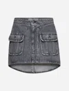 Jw Anderson Grey Denim Miniskirt