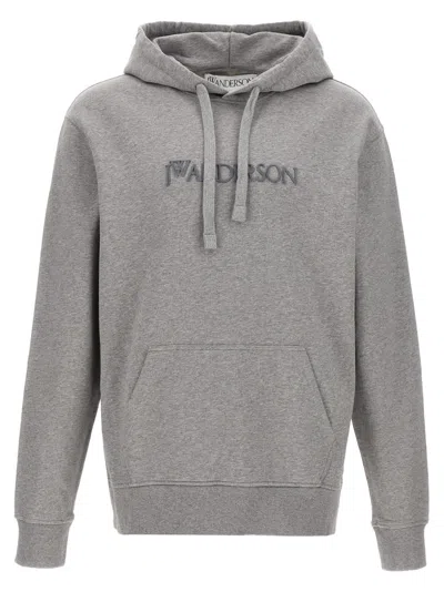 JW ANDERSON GREY EMBROIDERY HOODIE