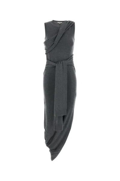 Jw Anderson Grey Jersey Dress In Black