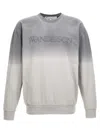 Jw Anderson Gray Embroidered-logo Gradient Sweatshirt In Grey