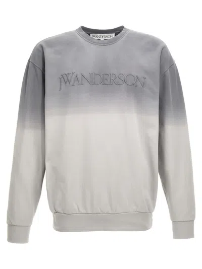 JW ANDERSON GREY LOGO EMBROIDERY SWEATSHIRT